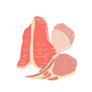 fatty meats