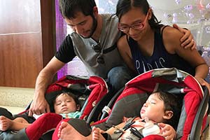 Jedidiah and Jeremiah with parents